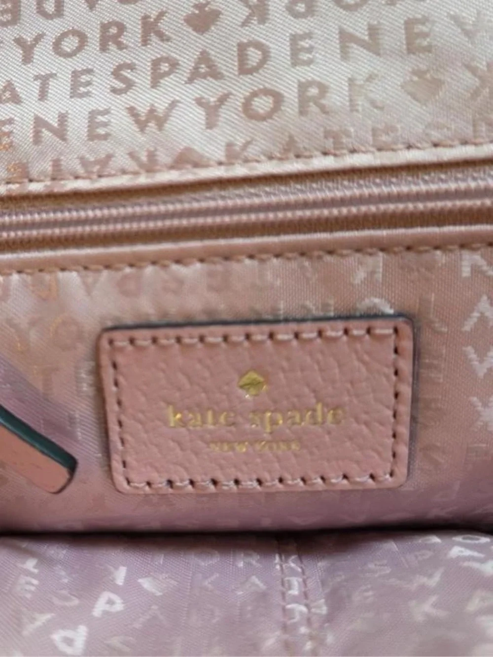 Kate Spade Grove Street Carli leather satchel in a soft dusty pink